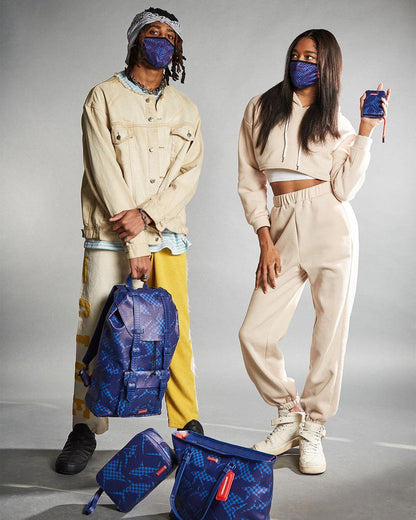 Sprayground SHARK CHECK (BLUE) TOTE