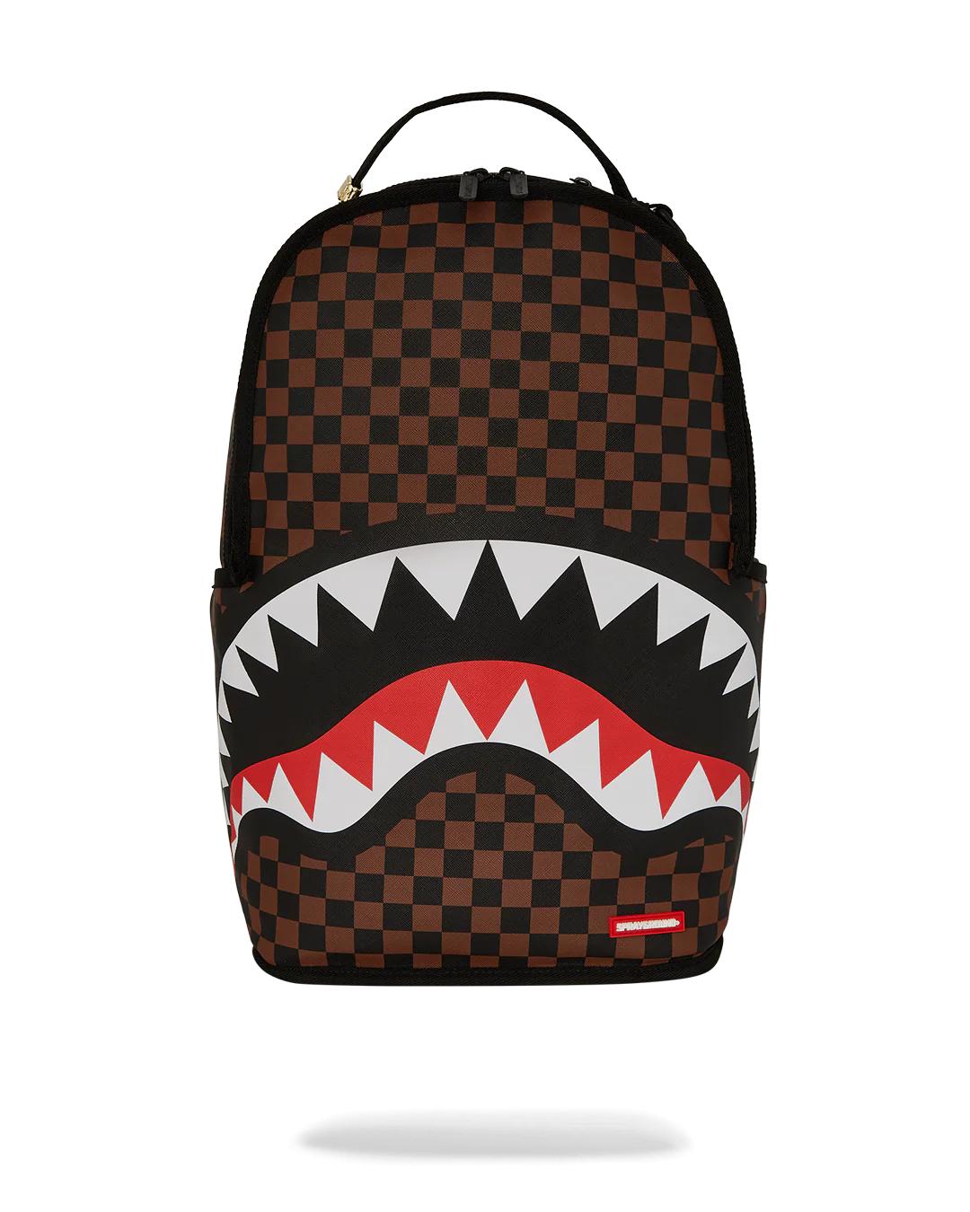 Sprayground NOOO WAY!!! A REVERSIBLE BACKPACK - PURPLE VELOUR TO OG SHARKS IN PARI