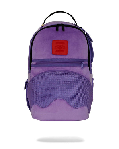 Sprayground NOOO WAY!!! A REVERSIBLE BACKPACK - PURPLE VELOUR TO OG SHARKS IN PARI