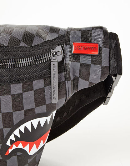 Sprayground SHARKS IN PARIS (BLACK CHECKERED EDITION) CROSSBODY