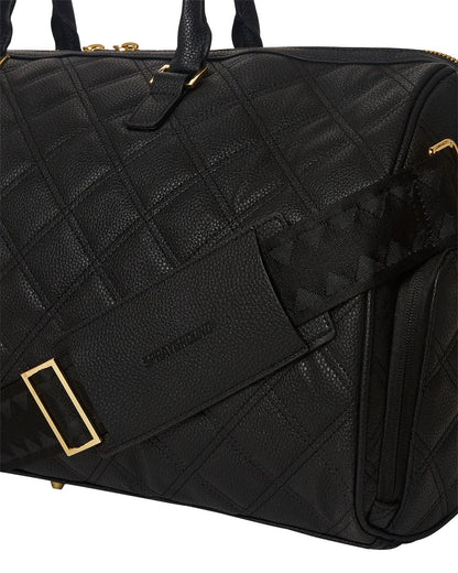 Sprayground NOIR QUILT GOLD CHAIN SHARK DUFFLE