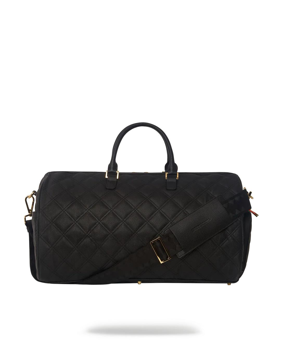 Sprayground NOIR QUILT GOLD CHAIN SHARK DUFFLE