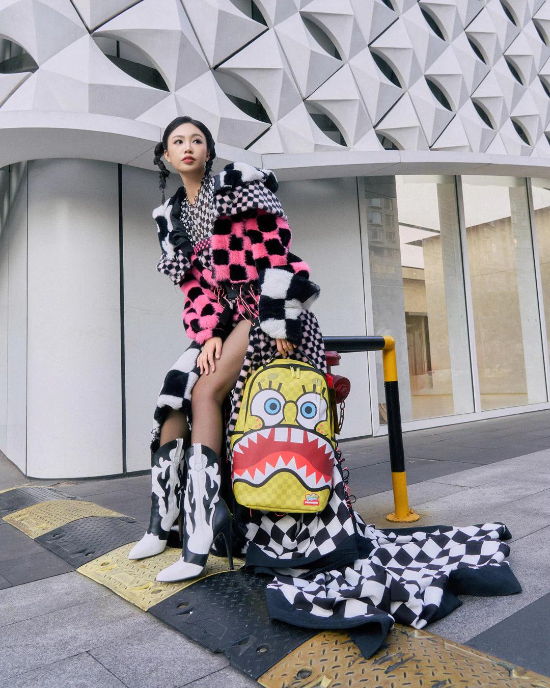 Sprayground SPONGEBOB SQUARE CHECK FLEX DLXSV BACKPACK