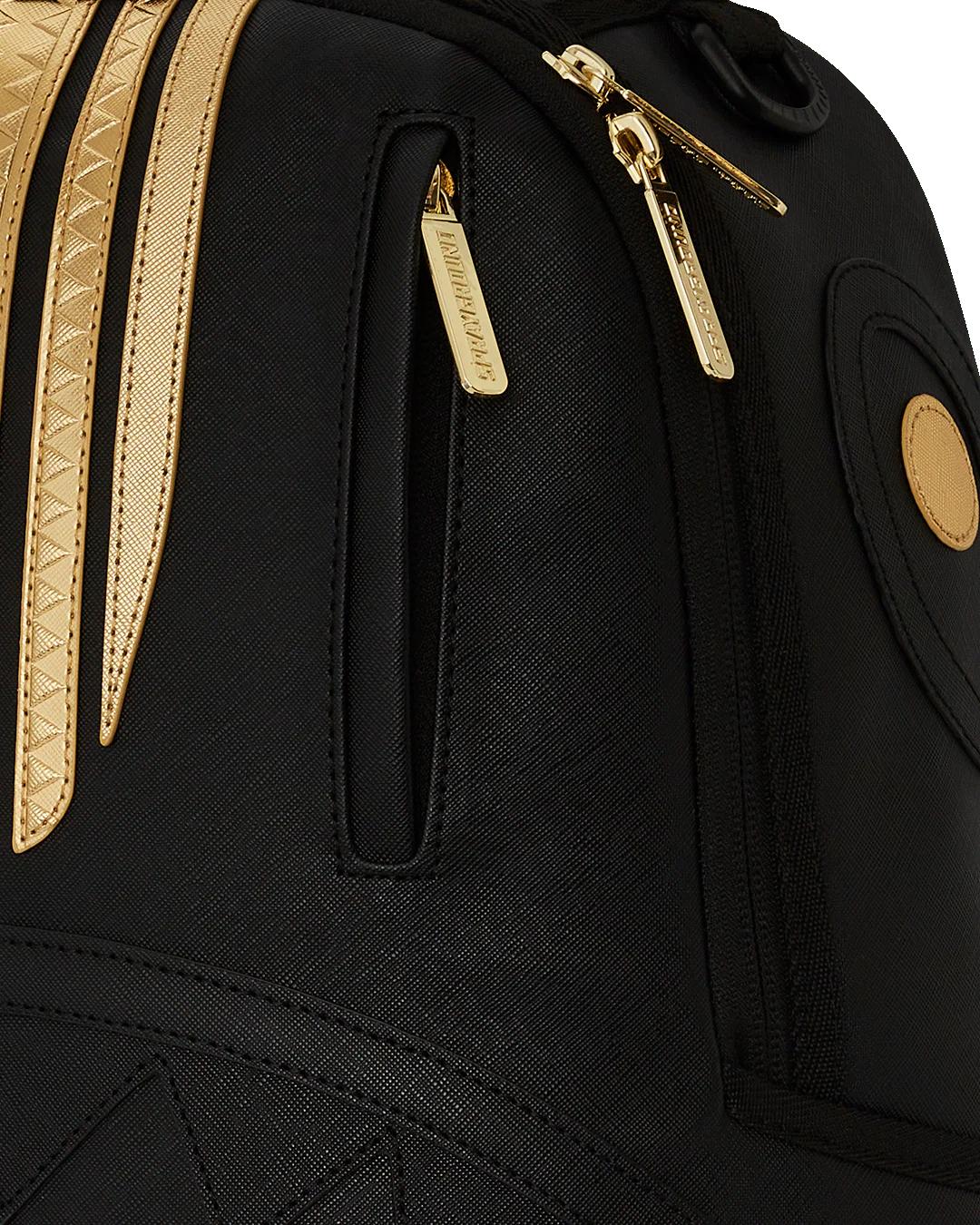 Sprayground GOLD AND BLACK RACING STRIPES BACKPACK