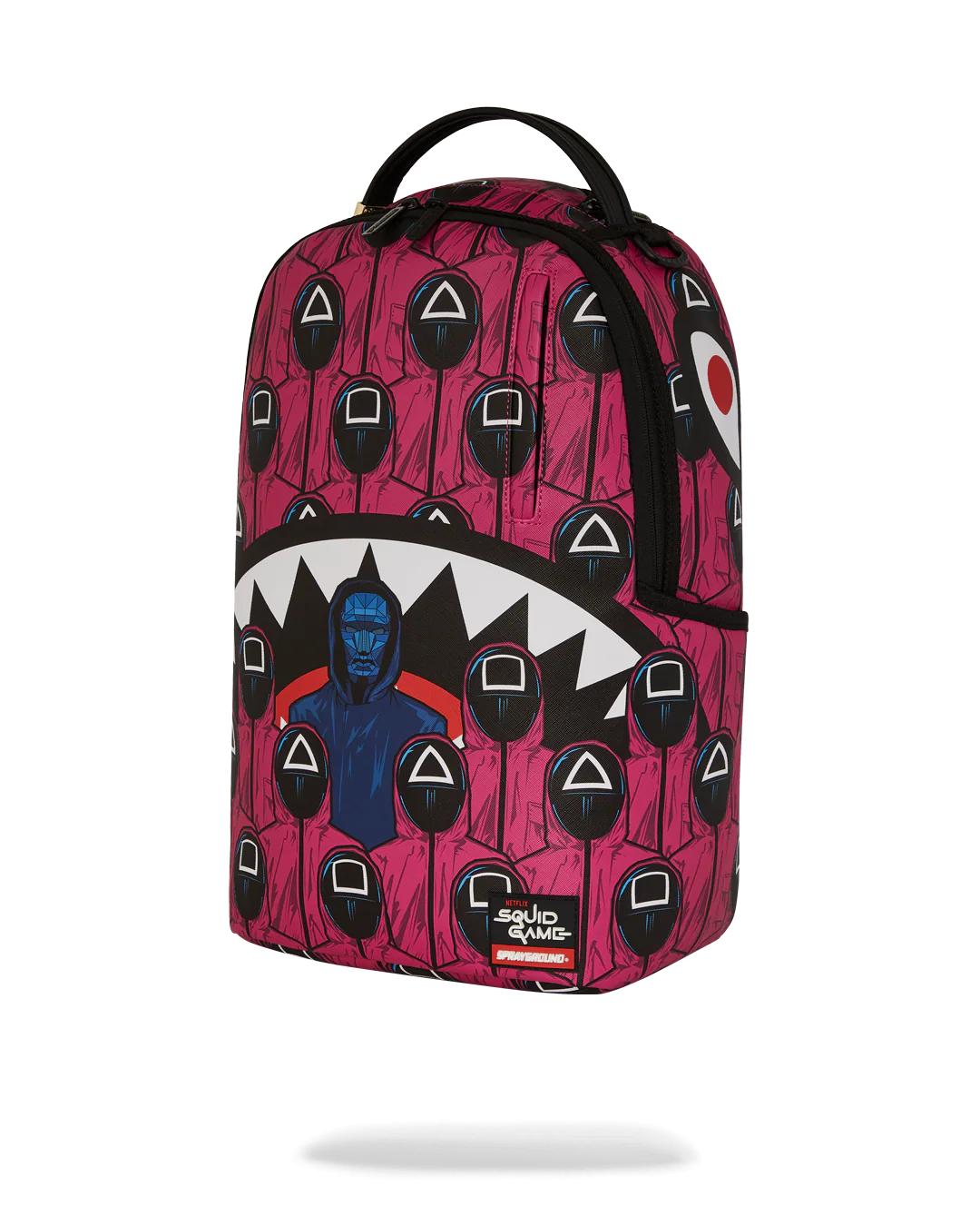 Sprayground SQUID GAME COLLAB FRONT MAN & PINK GUARD SHARKS BACKPACK
